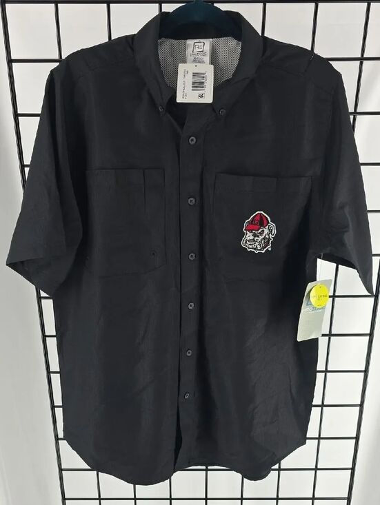 Pro Edge Other - Georgia Bulldogs ProEdge Black Short-Sleeve Button-Down Shirt